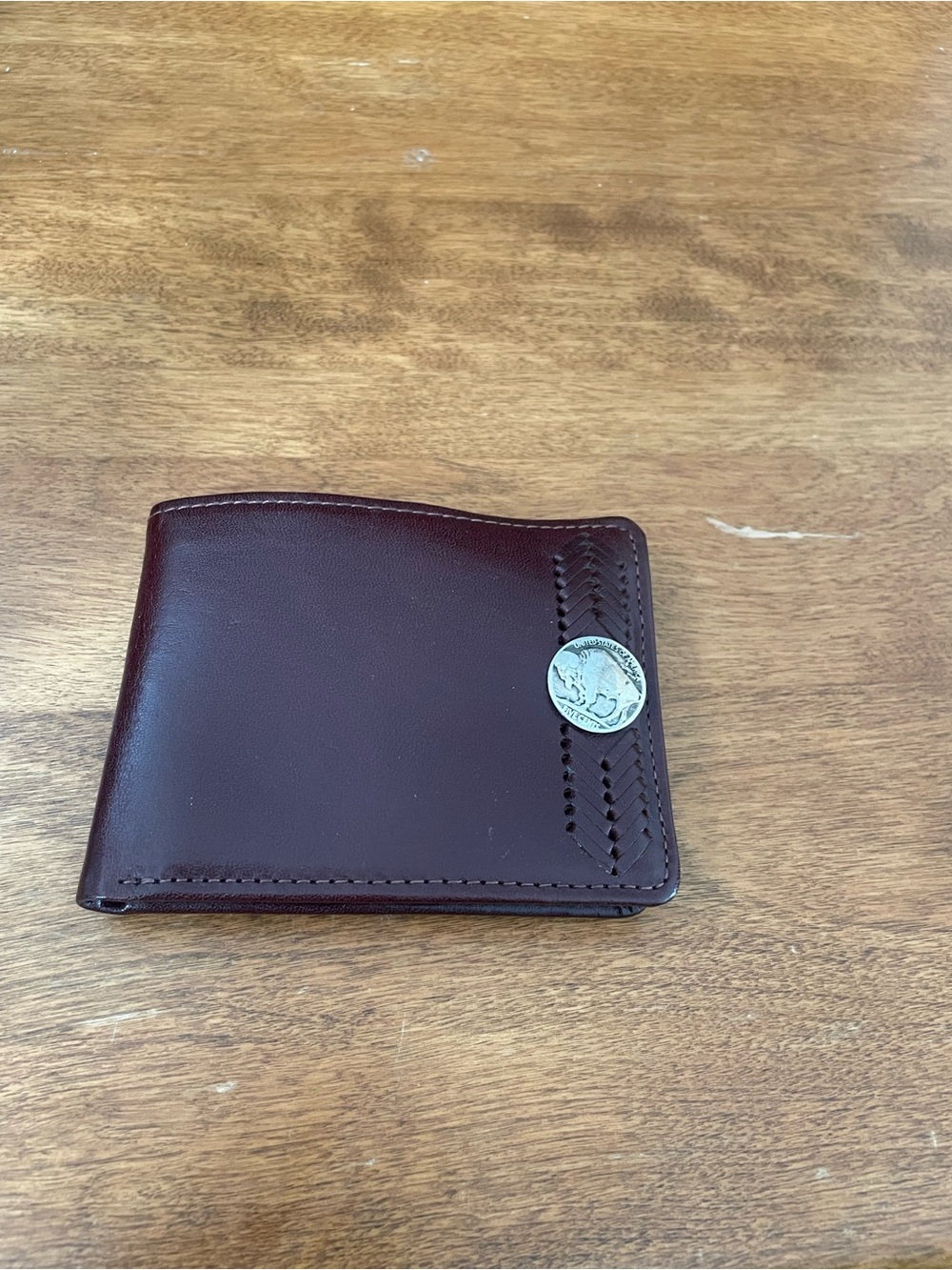 Brighton Cody Buffalo Passcode Bifold Leather Wallet- Brown